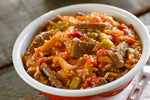 Italian Style Pepper Steak with Rice and Tomatoes